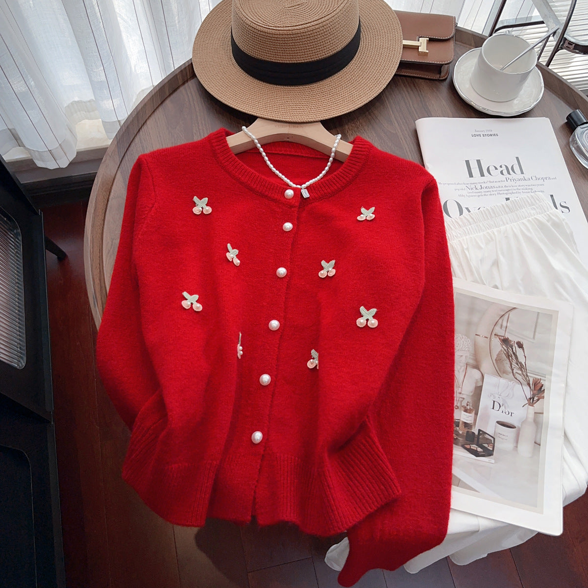 French Sweet Gentle Soft Glutinous Round Neck All-matching Anti-aging Sweater Coat