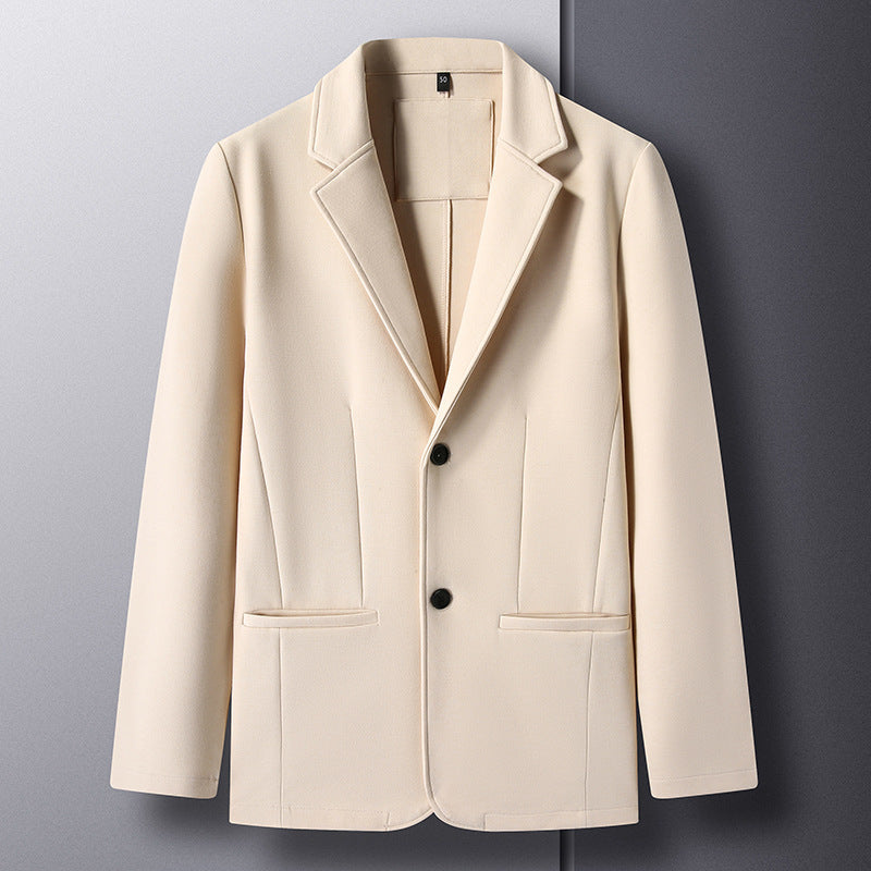 Solid Color Button Fashion Men's Casual Cotton Jacket