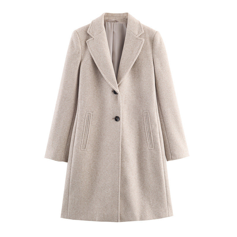 New Fall Women's Clothing Fashion Soft Padded Shoulder Overcoat Jacket