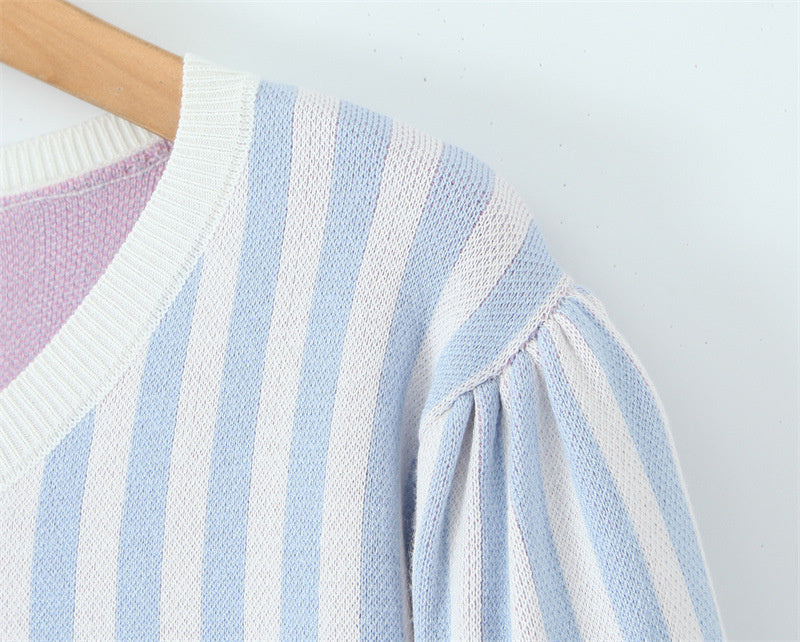 Women's Slim Fit Striped Flower Coat