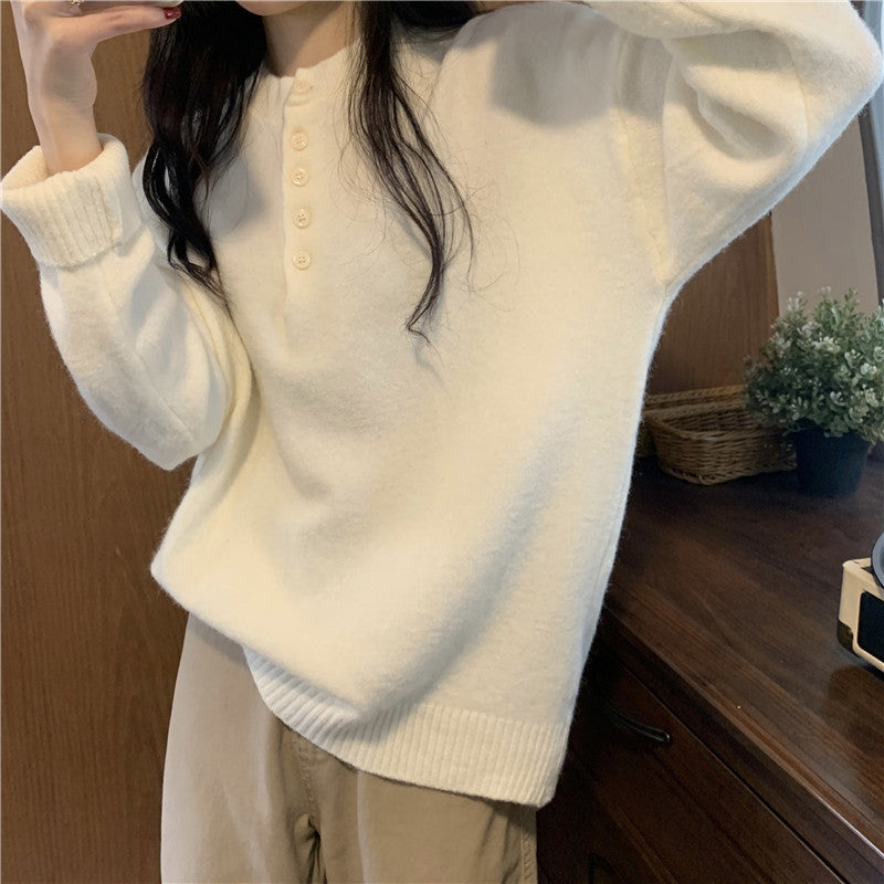 Base Pullover Versatile Long-sleeved Knitted Top