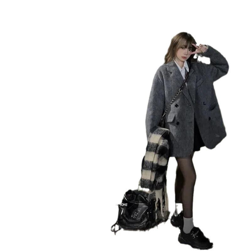 Women's Fleece-lined Thick Wool-like Cashmere Coat