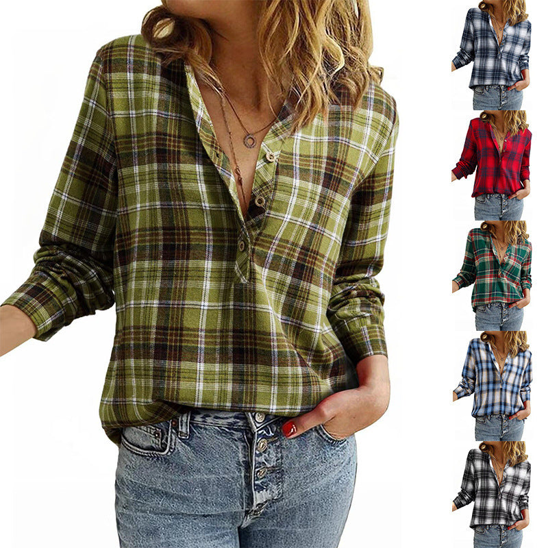 Casual Plaid Shirt For Women