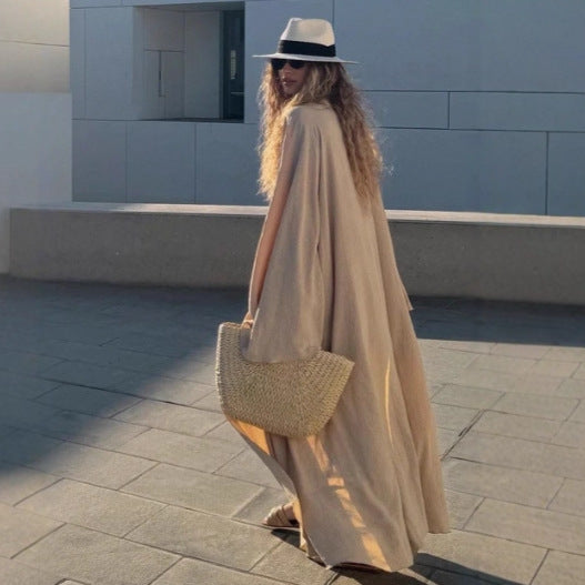 Solid Color Long-sleeved Sun-proof Cardigan European And American