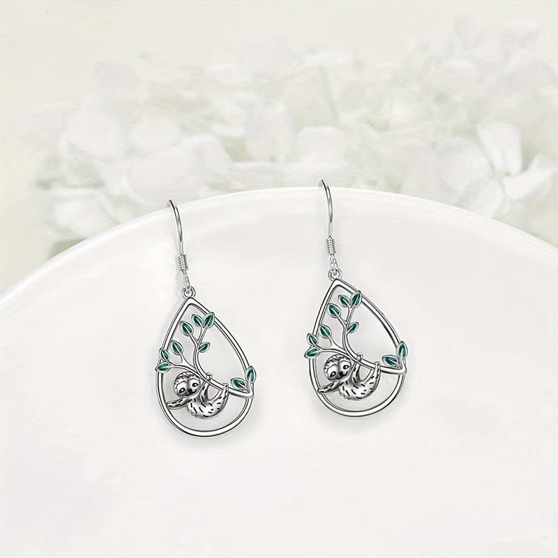 Cartoon Sloth Earring Pendant Accessories Necklace For Women