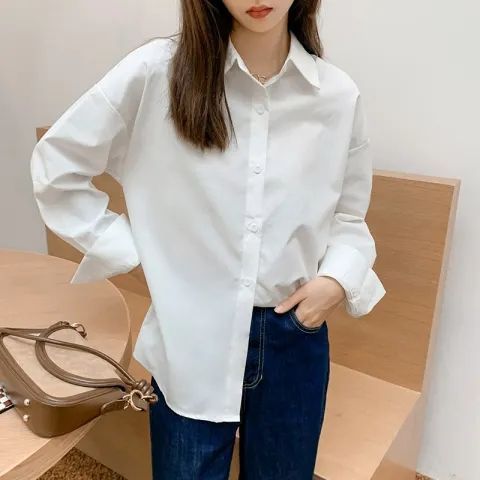 Korean Style Commuter Versatile Casual Long Sleeve Top
