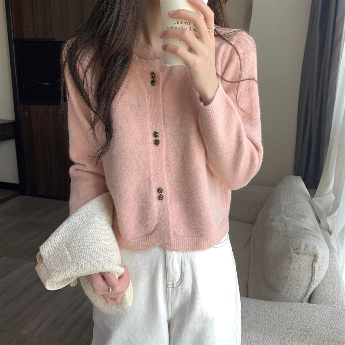 Women's Long-sleeved Sweater Cardigan Coat