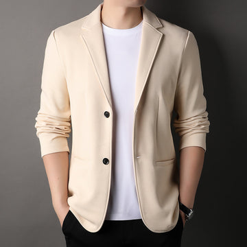 Solid Color Button Fashion Men's Casual Cotton Jacket