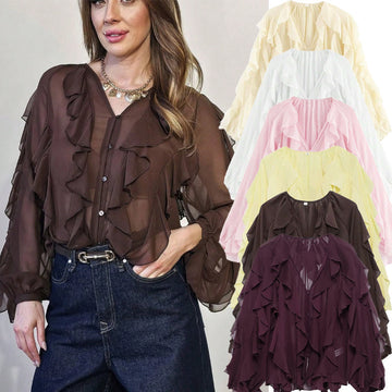 Women's Laminated Versatile Long Sleeve Shirt Pullover