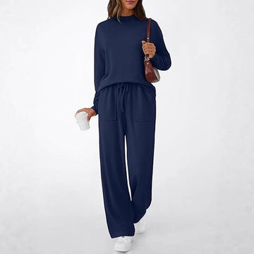 Women's Drawstring With Pockets Pure Color All-matching Casual Fashion Set