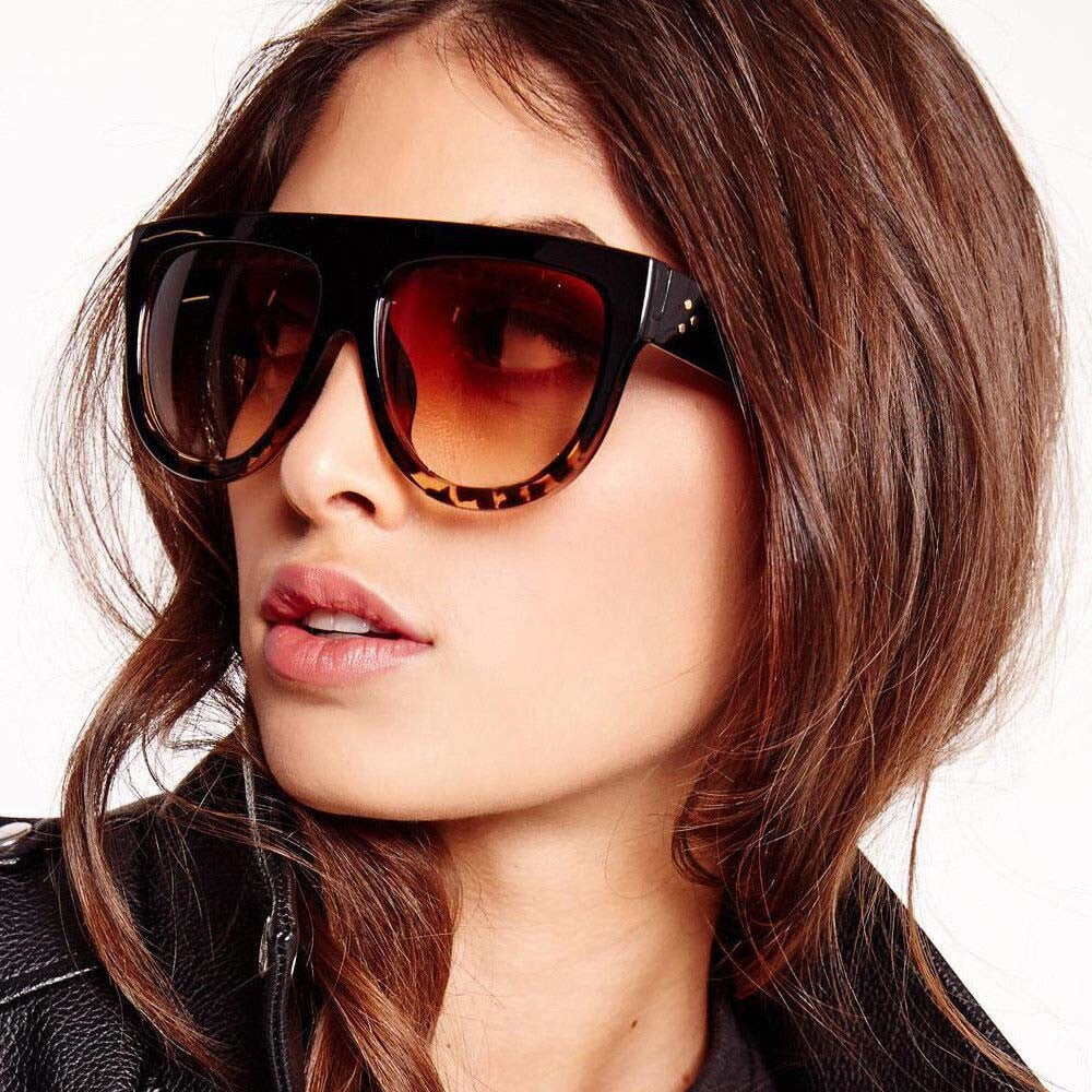 Women Sunglasses Oversized Square Goggles Shades Sun Glasses Outdoor Vintage