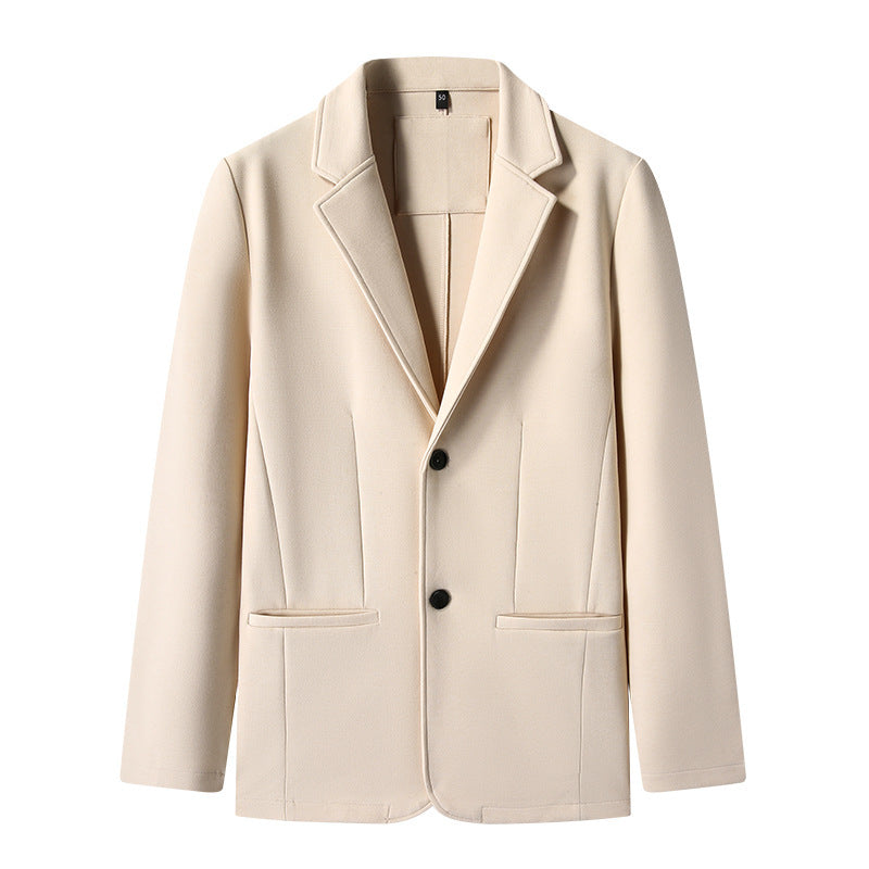 Solid Color Button Fashion Men's Casual Cotton Jacket